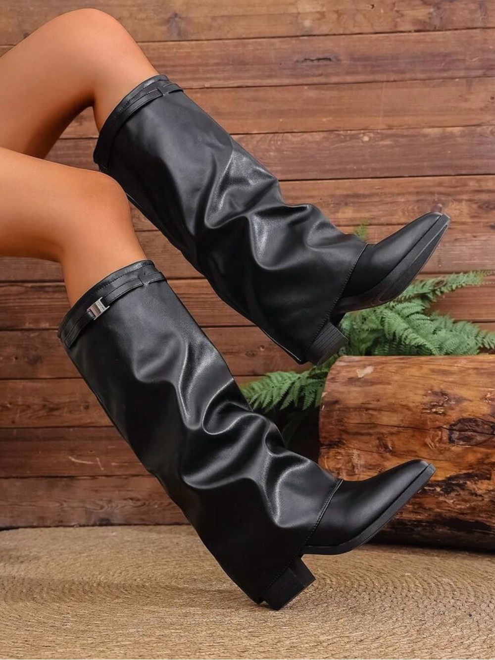 Women's Black Over-the-Knee Fashion Boots